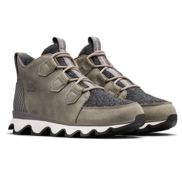 Sorel Shoes - Sorel Weatherproof Kinetic Caribou Hiking Snow Sneaker Boot - Quarry Grey Brown
